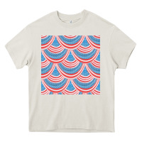 Cream american flag seamless pattern Heavy Core Tee - BundleAndBundleShop