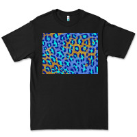 Black leopard background turquoise and gold 3200x2400 Premium Tee - AdoDesignShop