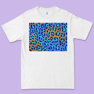 Leopard Background Turquoise And Gold 3200x2400 Premium Tee Designed By Adodesignshop