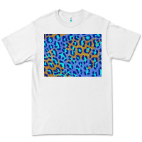 White leopard background turquoise and gold 3200x2400 Premium Tee - AdoDesignShop
