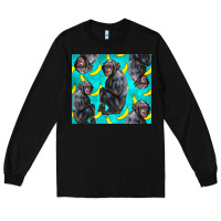 Black Chimpanzee And Banana Long Sleeve Tee - LillyAllenDesigns