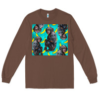 Chestnut Chimpanzee And Banana Long Sleeve Tee - LillyAllenDesigns