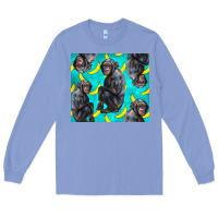 Colony Blue Chimpanzee And Banana Long Sleeve Tee - LillyAllenDesigns