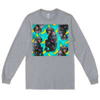 Heather Grey Chimpanzee And Banana Long Sleeve Tee - LillyAllenDesigns