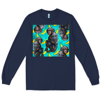 Navy Chimpanzee And Banana Long Sleeve Tee - LillyAllenDesigns