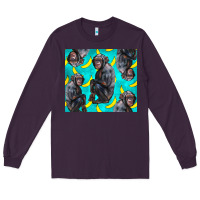 Plum Chimpanzee And Banana Long Sleeve Tee - LillyAllenDesigns