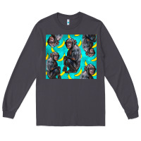 Smoke Chimpanzee And Banana Long Sleeve Tee - LillyAllenDesigns