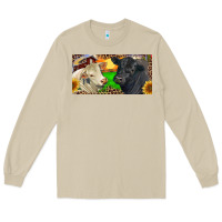 Mushroom Charolais Bull And Black Angus Bull With Farm Long Sleeve Tee - RanaPortraitStore
