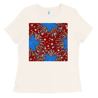 Bone Glitter 4th of July Seamless Pattern Ladies Tee - BundleAndBundleShop