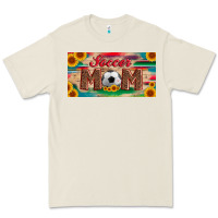 Bone soccer mom with ball and sunflower and serape licanse plate Premium Tee - Artiststas