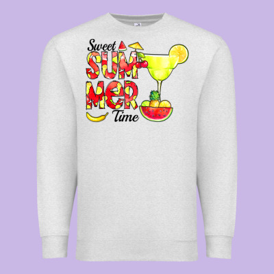 Sweet Summer Time Fruits Premium Sweatshirt Designed By Cowcowdesign