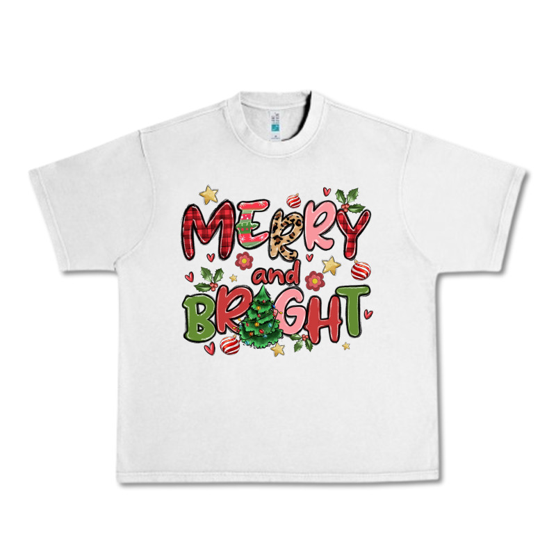 Merry And Bright Urban Heavy Tee by MaliasSmallBusiness | Teevron