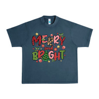 Midnight Navy merry and bright Urban Heavy Tee - MaliasSmallBusiness