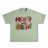 Oil Green merry and bright Urban Heavy Tee - MaliasSmallBusiness