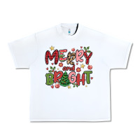 White merry and bright Urban Heavy Tee - MaliasSmallBusiness