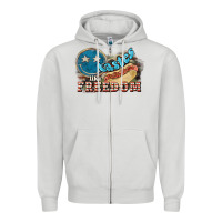 Dove Grey Tastes like freedom 4th of july Zipper Hoodie - HowdyJamesFarm