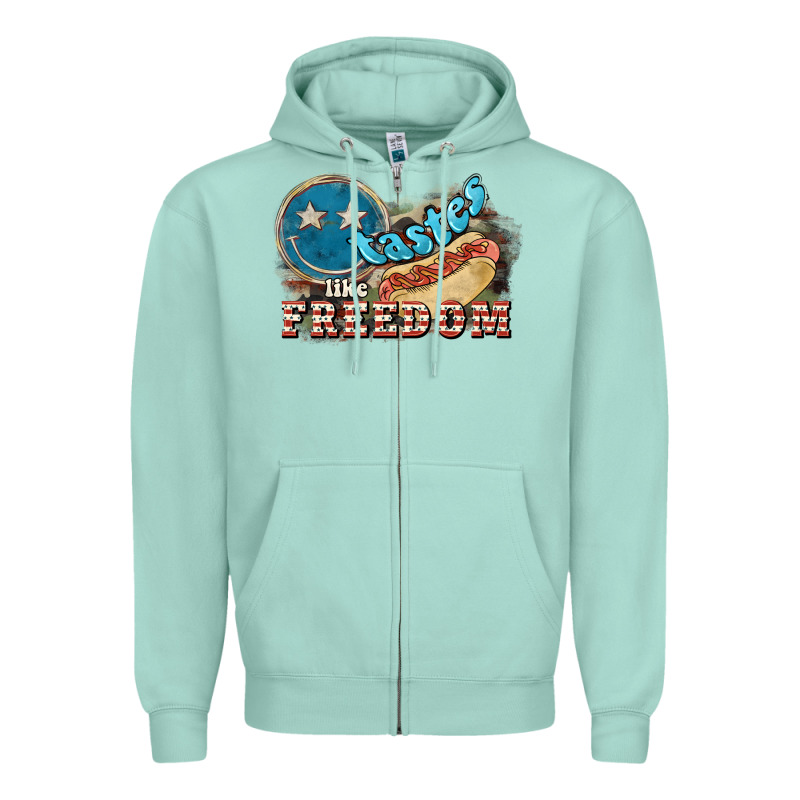 Tastes Like Freedom 4th Of July Zipper Hoodie by HowdyJamesFarm | Teevron