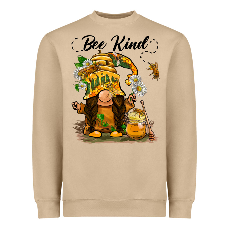 Bee Kind Gnome Heavyweight Sweatshirt by BarkalooDesign | Teevron
