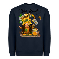Navy bee kind gnome Heavyweight Sweatshirt - BarkalooDesign