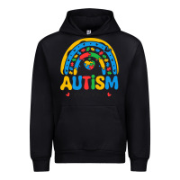 Black proud autism mom rainbow Urban Hoodie - CowhideDigitalArt