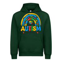 Forest Green proud autism mom rainbow Urban Hoodie - CowhideDigitalArt