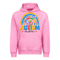 Fuchsia Pink proud autism mom rainbow Urban Hoodie - CowhideDigitalArt