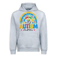 Heather Grey proud autism mom rainbow Urban Hoodie - CowhideDigitalArt