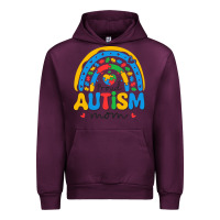 Mauve Wine proud autism mom rainbow Urban Hoodie - CowhideDigitalArt