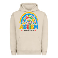 Pigment French Oak proud autism mom rainbow Urban Hoodie - CowhideDigitalArt
