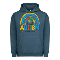 Pigment Midnight Navy proud autism mom rainbow Urban Hoodie - CowhideDigitalArt