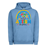 Pigment Pebble Blue proud autism mom rainbow Urban Hoodie - CowhideDigitalArt