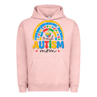 Pigment Salmon proud autism mom rainbow Urban Hoodie - CowhideDigitalArt