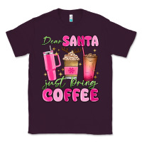Plum dear santa just bring coffee Classic Tee - MaliasSmallBusiness