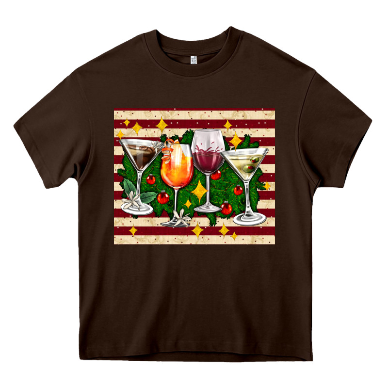 Christmas Cocktail Heavy Core Tee by AdoDesignShop | Teevron