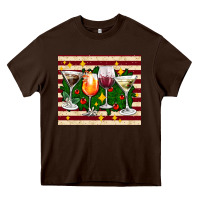 Chocolate Brown Christmas cocktail Heavy Core Tee - AdoDesignShop