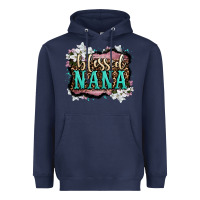 Navy blessed nana Heavyweight Hoodie - OliviaCreatesArt