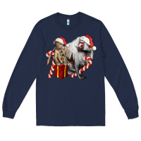 Navy Christmas Baboon Baby And Mama Long Sleeve Tee - LillyAllenDesigns