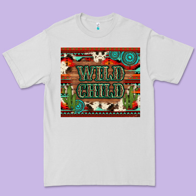 Wild Chıld Aztec Gemstone And Cactus Premium Tee Designed By Artiststas