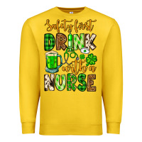 Lemon St. Patrick's Safety first drink with a Nurse Premium Sweatshirt - OliviaCreatesArt