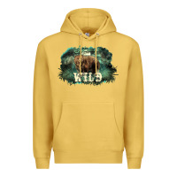 Antique Gold Stay wild night Grizzly Bear Premium Hoodie - HowdyJamesFarm