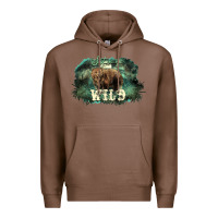 Chestnut Stay wild night Grizzly Bear Premium Hoodie - HowdyJamesFarm