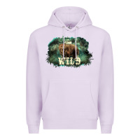 Lilac Stay wild night Grizzly Bear Premium Hoodie - HowdyJamesFarm