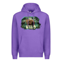 Purple Stay wild night Grizzly Bear Premium Hoodie - HowdyJamesFarm