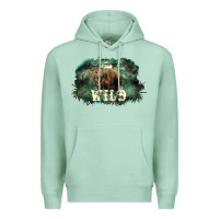 Seafoam Stay wild night Grizzly Bear Premium Hoodie - HowdyJamesFarm