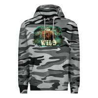 Slate Camo Stay wild night Grizzly Bear Premium Hoodie - HowdyJamesFarm