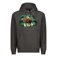 Smoke Stay wild night Grizzly Bear Premium Hoodie - HowdyJamesFarm