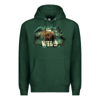 Sports Green Stay wild night Grizzly Bear Premium Hoodie - HowdyJamesFarm