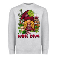 Heather Grey vine diva  gnome Heavyweight Sweatshirt - BarkalooDesign