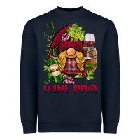 Navy vine diva  gnome Heavyweight Sweatshirt - BarkalooDesign
