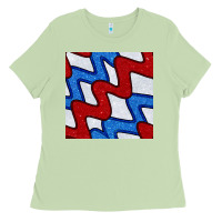 Matcha Glitter 4th Of July Seamless Pattern Ladies Tee - BundleAndBundleShop